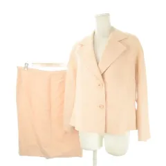 ハナエモリ HANAE MORI international セットアップ スーツ ツイード ジャケット スカート ラメ 40 ピンク /CK1 ■ECC001