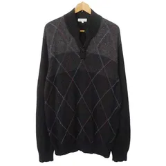 シンプルライフ SIMPLE LIFE レナウン ニット セーター カシミヤ混 アーガイル 3L 茶