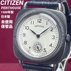 希少 未使用 CITIZEN シチズン ペントハウス クッションケース スモセコ ヴィンテージ アンティーク 稼働品 クォーツ 電池交換済 腕時計