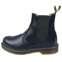 Dr.Martens (ドクターマーチン) 2976 イエローステッチ サイドゴア スムースレザー チェルシーブーツ レディース ブラック 2976YS