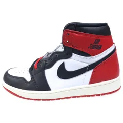 NIKE (ナイキ) AIR JORDAN 1 RETRO HIGH OG BLACK TOE REIMAGINED エアジョーダン1 レトロ OG ブラックトゥリイマジンド ハイカットスニーカー レッド US9.5/27.5cm DZ5485-106