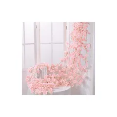 【新品】 Lakymisy 桜 造花 桜の花 ガーランド 4本セット 造花の藤 135輪花/本 枯れない花 お花見 さくら 春の飾り 庭園飾り 手作り花輪 母の日 結婚式 パーティー飾り INS 撮影道具 人気飾り 長さ1.8m 0