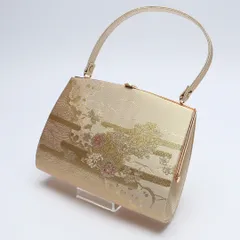 バッグ 礼装用 正絹 Sランク 和装小物 クリーム系 金系 1222-00686