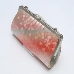 バッグ 礼装用 正絹 Bランク 和装小物 銀系 ピンク系 1222-00891