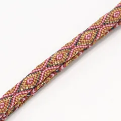 帯締め 正絹 Aランク 平組紐 唐組 ピンク系 1236-01074