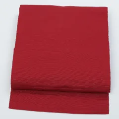 名古屋帯 帯丈328cm 全通 名古屋仕立て 紬 カジュアル Aランク 赤系 122400435312