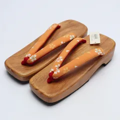 未使用品 下駄 カジュアル FREE 木製 Bランク 和装小物 茶系 1244-00775