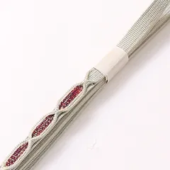 帯締め 正絹 Bランク 平組紐 源氏組 水色系 1236-01355