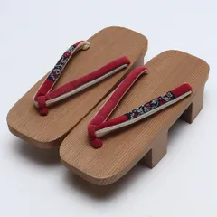 未使用品 下駄 カジュアル S 木製 Bランク 和装小物 茶系 1244-00786