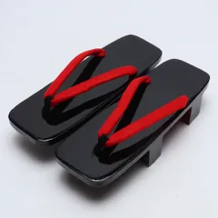 未使用品 下駄 カジュアル S 木製 Bランク 和装小物 黒系 1244-00791