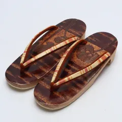 未使用品 下駄 カジュアル FREE 木製 Bランク 和装小物 茶系 1244-00794