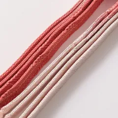 新古品 帯締め 礼装用 正絹 Nランク 平組紐 ピンク系 クリーム系 共箱 D 1236-01396