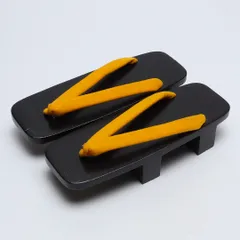 未使用品 夏物 下駄 カジュアル 木製 Sランク 和装小物 黒系 1244-00698