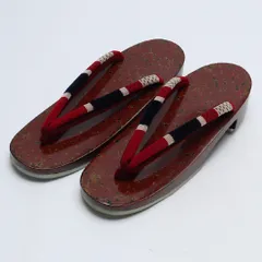 未使用品 下駄 カジュアル 木製 Sランク 和装小物 茶系 1244-00730