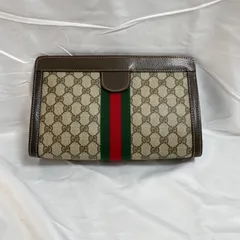 GUCCI グッチ GGスプリーム シェリーライン クラッチバッグ セカンドバッグ ブラウン A250106 M
