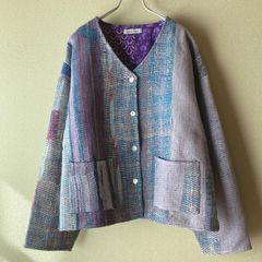 24SS✨Engineered Garments CP刺繍 ノーカラージャケット - メルカリ