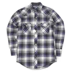 ラングラー Wrangler 未使用 デッドストック 90s 90年代 70268MW ヘビーネル ウエスタンシャツ 珍品 USA ヴィンテージ アメリカ 古着 メンズ シャツ ネイビー系 チェック柄 15 1/2 M相当【中古】