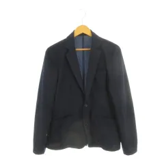 ナノユニバース nano universe テーラードジャケット 薄手 M 紺 ネイビー /AH28 ■ECD001