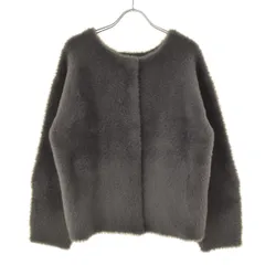 【PLS+T】12-3403005 フェザーヤーン2WAY長袖カーディガン