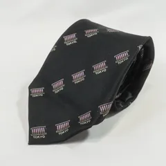 【希少TOKYO柄】dunhill ダンヒル ネクタイ シルク100% イタリア製 ブラック 総柄 ロゴ 高級 ブランドネクタイ メンズ スーツ ビジネス 入学式 卒業式 結婚式 パーティー フォーマル 8.5cm 小剣通し社外品 ヴィンテージ 英国ブランド