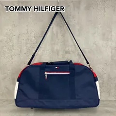 TOMMY HILFIGER トミーヒルフィガー ネイビー TINO ダッフルバッグ ボストンバッグ 2WAY ショルダー 旅行 トラベル 大容量 スポーツ ジム 部活 合宿 宿泊 かばん 軽量 ナイロン ロゴ 刺繍 網 ポケット 肩掛け ★ ■■