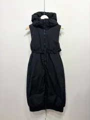 Y-3 フード スリーブレス ロング ダウン ベスト