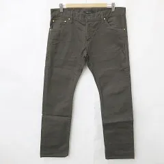 ジョンブル JOHNBULL パンツ ロング丈 ロゴ 綿 こげ茶 ダークブラウン 茶 ブラウン LL