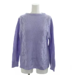 エニィスィス エニシス anySiS ニット セーター M ライトパープル ケーブル編み ボートネック 長袖 ECD001 /GG ■ECD001