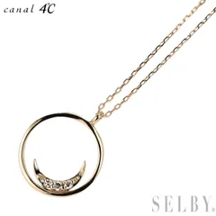 カナル4℃ K10PG ダイヤモンド ペンダントネックレス