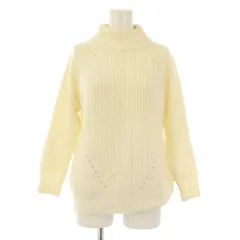 ローズバッド ROSE BUD リブニット セーター ウール混 F アイボリー ハイネック 長袖 ワンカラー /BB ■ECC001