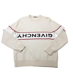GIVENCHY ジバンシー ニット BM9063401M リバースロゴ クルーネック セーター アイボリー コットン Mサイズ 【中古】 22602K462のサムネイル