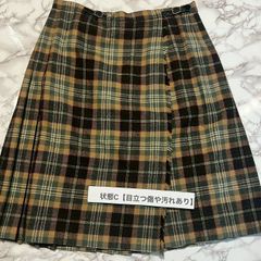 🔴グレンスコット Glenscot チェック柄 ウールスカート サイズ72 スコットランド製