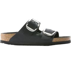 ビルケンシュトック レディース シューズ サンダル レザー Birkenstock Arizona Big Buckle Leather Sandal Womens Black Leather ブラック