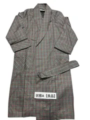 【良品】ピエールバルマン PIERRE BALMAIN チェック柄 ロングコート Mのサムネイル