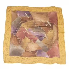 ルイヴィトンLouis Vuitton モノグラム飛行機プリントマルチカラースカーフ 黄マルチ