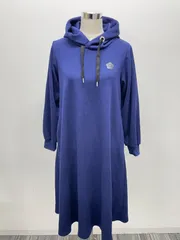 CS2255　マリークワント　パーカーワンピース　ロングワンピース　ネイビー　M