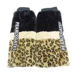 パーリーゲイツ PEARLY GATES ゴルフ 小物 レッグウォーマー レオパード柄 ボアフリース ブラック ベージュ ブラウン 黒 茶