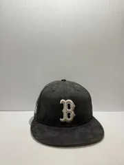 Newera ボストンレッドソックス ワールドシリーズ2004 スウェードレザー 59fifty フィッティドキャップ グレーカラー