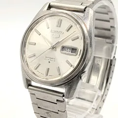 SEIKO SEIKO5 6119-8093 Watch Automatic Men's Round Silver 21 JEWELS Day-Date Y2K 00S セイコー セイコー5 時計 自動巻き メンズ ラウンド 21石 デイデイト 稼働品