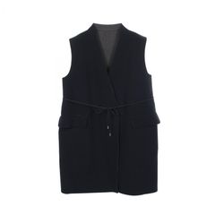 美品 ボーダーズアットバルコニー BACK TUCK GILET GREY 36 - メルカリ
