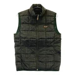 サイズ：3 DANCE WITH DRAGON ダンスウィズドラゴン TAION ダウン ジップベスト 千鳥 チェック 総柄 カーキ系 [240101635496] ゴルフウェア レディース ストスト