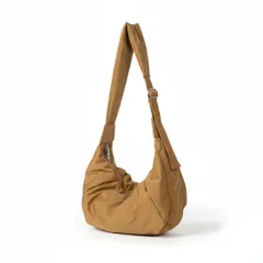 [Clove Cube] 【クローブキューブ】ショルダーバッグ ボディバッグ 斜めがけ ナイロン 大容量 軽量 男女兼用 ハーフムーン (モカ) [モカ]