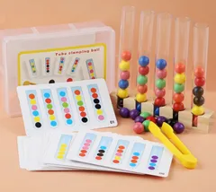 試験管クリップビーズ 色合わせ マッチング ペアリング ボール