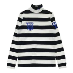 サイズ：1 PEARLY GATES パーリーゲイツ  ハイネック 長袖Tシャツ ボーダー柄 ホワイト系 [240101635081] ゴルフウェア レディース ストスト