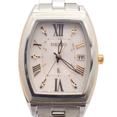 SEIKO セイコー ルキア レディ・トノー ソーラー電波 レディース 腕時計 チタン ピンク文字盤 SSQW032 / 1B22-0CB0【いおき質店】