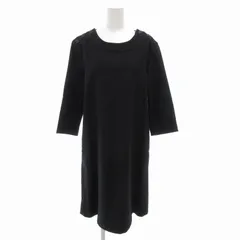 マーガレットハウエル MHL. ワンピース ひざ丈 半袖 ウール I S 黒 ブラック /TZ