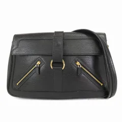 グッチ GUCCI ショルダーバッグ 肩掛け チェーン フロントジップ レザー 黒 ブラック