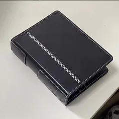 システム手帳 カバー バインダー A7 ミニ6 ダブルリング 無地80枚 リフィル付き ブラック M0228-G9YO-1