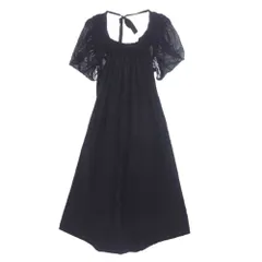 tao COMME des GARCONS タオ コムデギャルソン AD2010 3G-O021 シアー切替 パフスリーブ ロング ワンピース ブラック系【中古】