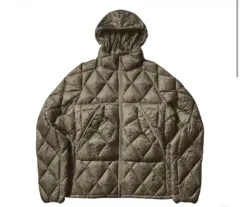 (L)ロア 姉さん 800フィルパワー フード ダウン ジャケット セージ グリーン